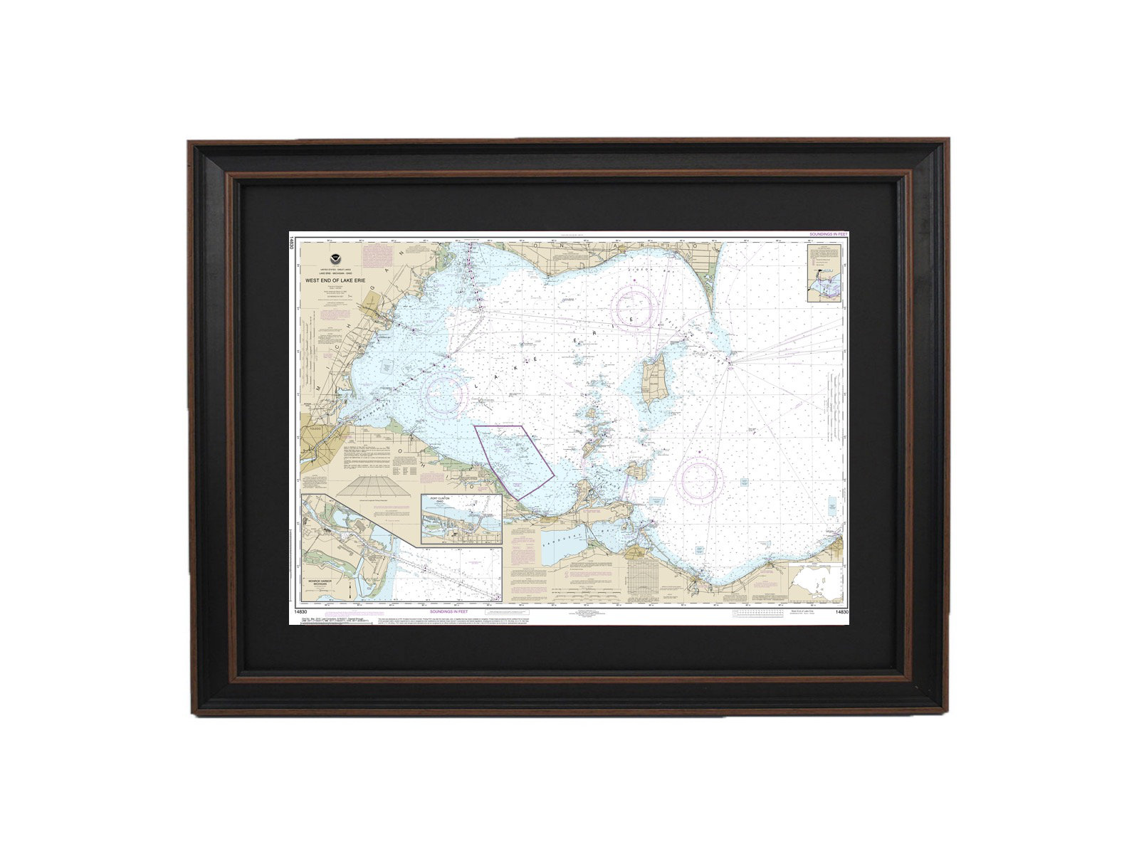 Longshore Tides Lake Erie, West End Of Lake Erie Nautical Chart